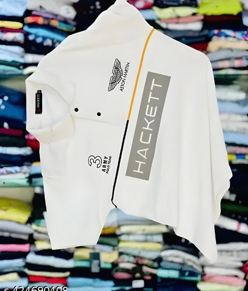 Hackett White Polycotton Polo T-Shirt – Premium Casual Wear