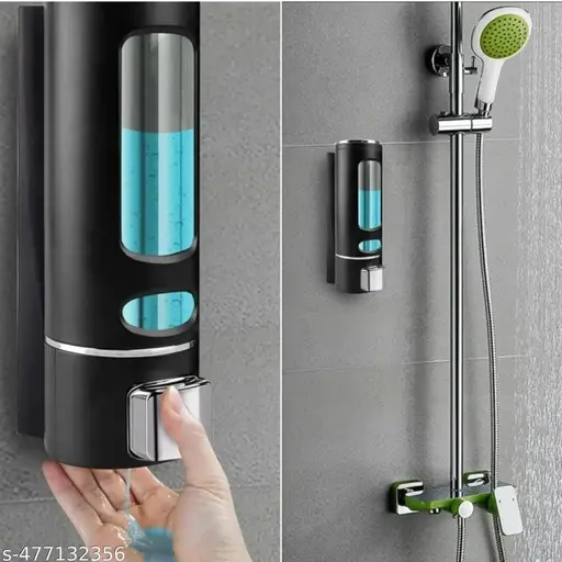 Premium Quality Black 400 ML Wall-Mounted Multipurpose Liquid Soap Dispenser for Bathroom, Kitchen & Wash Areas – Ideal for Handwash, Shampoo, Sanitizer, Body Wash & More